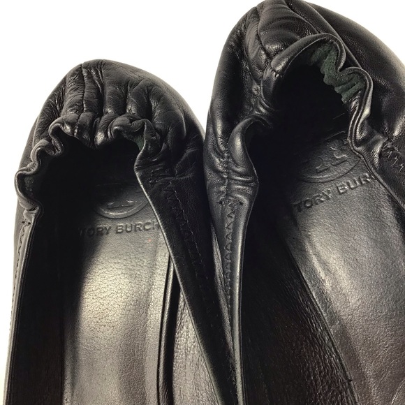 💙 TORY BURCH Ballerina Flats Gold Logo - Picture 9 of 15